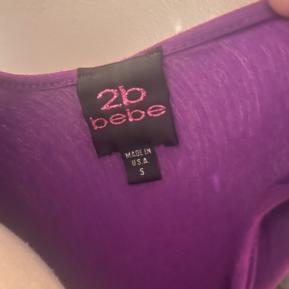 2b BEBE beaded tank with keyhole back - Picture 3 of 4